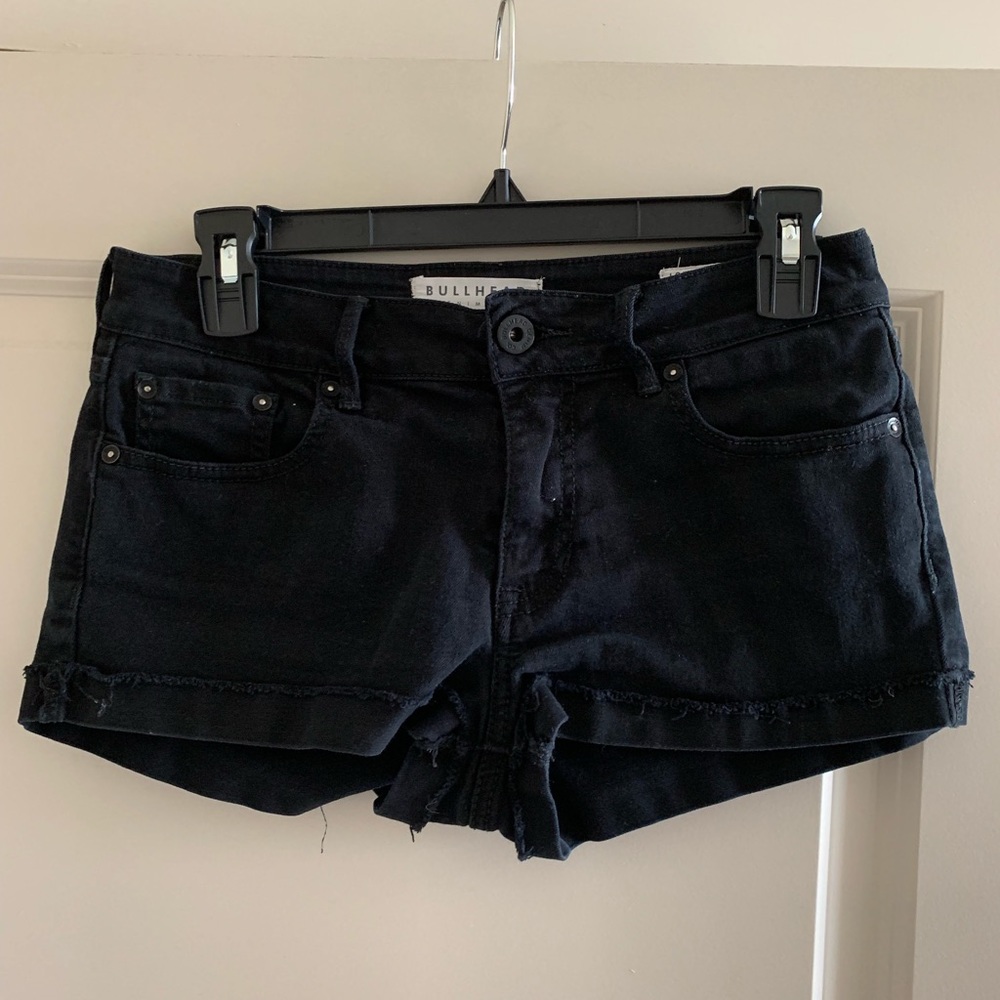 Black Jean Shorts
